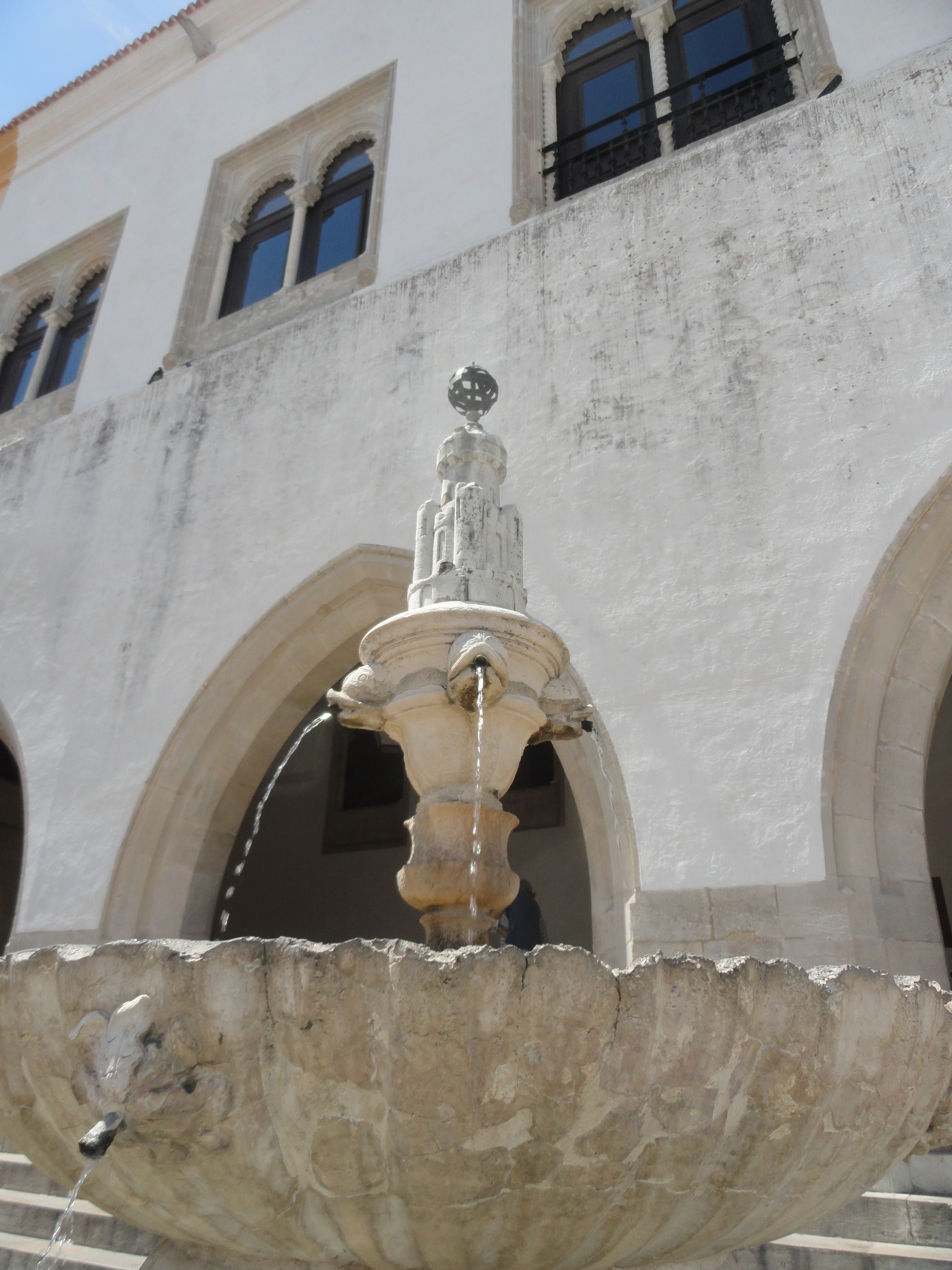 a fountain in front of a museum in Sintra, Portugal