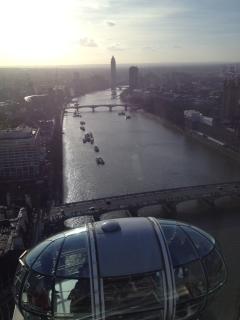  Thames, bridges, boats, from the London Eye