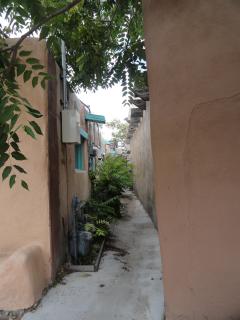 passageway between old adobe buildings, Old Town, Albuquerque